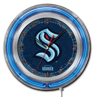 Seattle Kraken Double Neon Wall Clock - 19 "