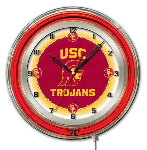 USC Trojans Double Neon Wall Clock - 19