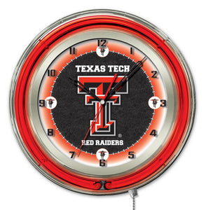 Texas Tech Red Raiders Double Neon Wall Clock - 19"