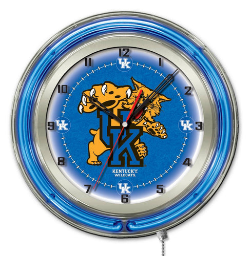  Kentucky Wildcats Double Neon Wall Clock - 19
