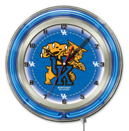  Kentucky Wildcats Double Neon Wall Clock - 19"