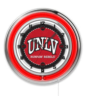 UNLV Runnin Rebels Double Neon Wall Clock - 19"