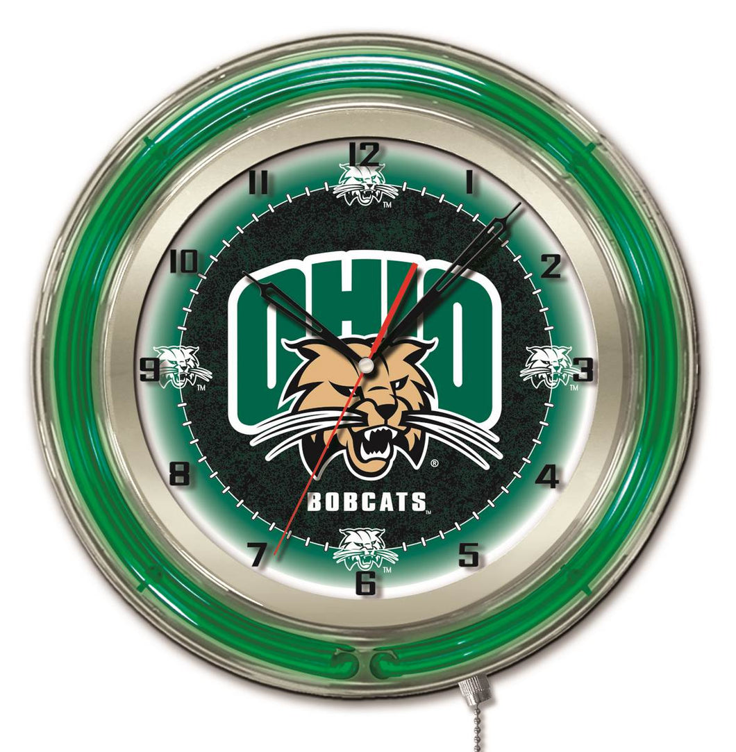 Ohio Bobcats Double Neon Wall Clock - 19