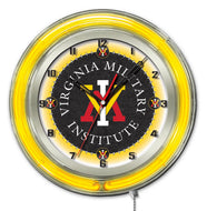VMI Keydets Double Neon Wall Clock - 19"
