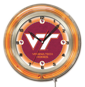 Virginia Tech Hokies Double Neon Wall Clock - 19"