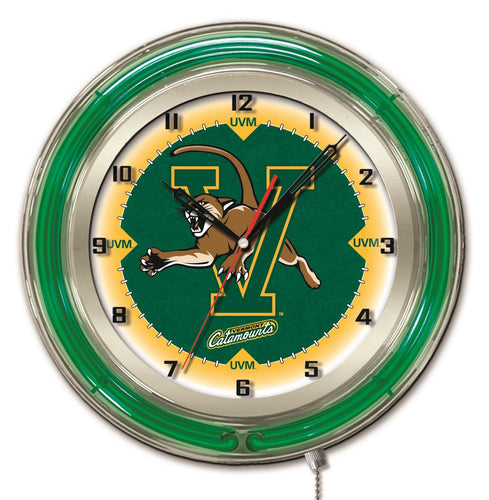 Vermont Catamounts Double Neon Wall Clock - 19