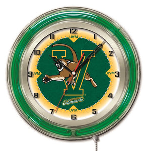 Vermont Catamounts Double Neon Wall Clock - 19"