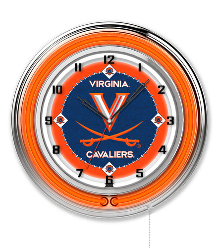 Virginia Cavaliers Double Neon Wall Clock - 19