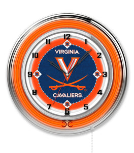 Virginia Cavaliers Double Neon Wall Clock - 19"