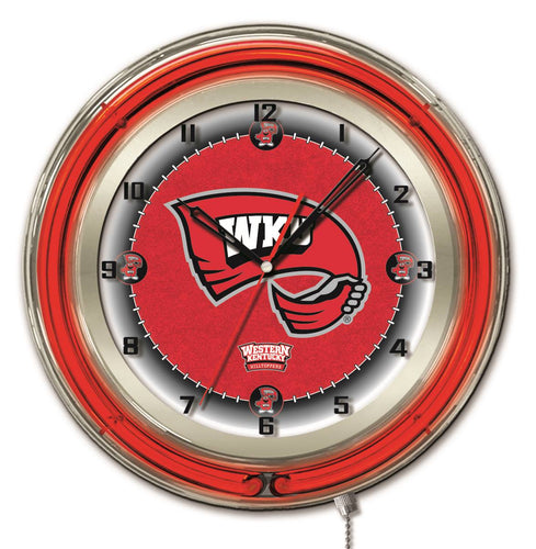 Western Kentucky Hilltoppers Double Neon Wall Clock - 19