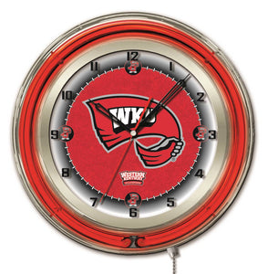 Western Kentucky Hilltoppers Double Neon Wall Clock - 19"
