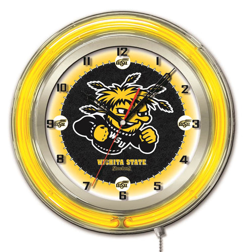 Wichita State Shockers Double Neon Wall Clock - 19