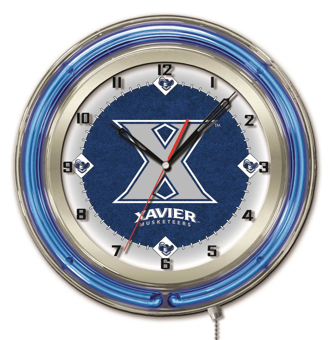 Xavier Musketeers Double Neon Wall Clock - 19