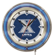 Xavier Musketeers Double Neon Wall Clock - 19"