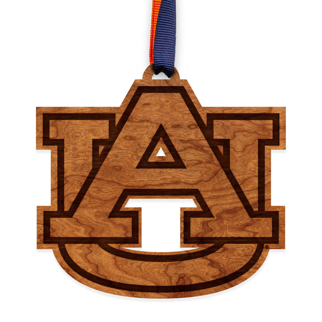 Auburn Tigers Ornament - AU Block Letters