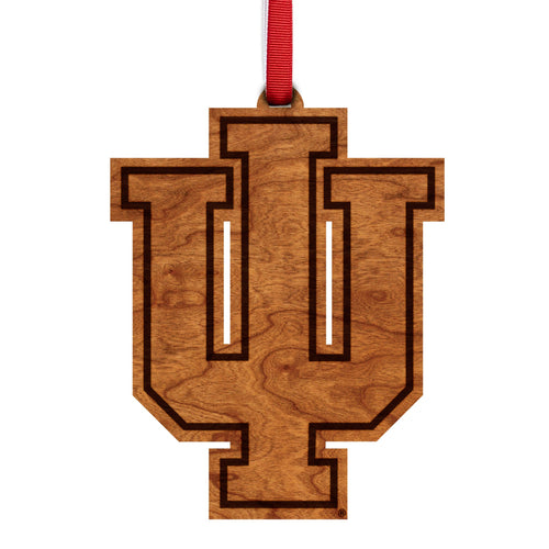 Indiana Hoosiers Wood Ornament