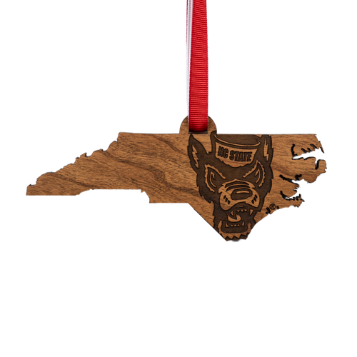 NC State Wolfpack Wood Ornament 