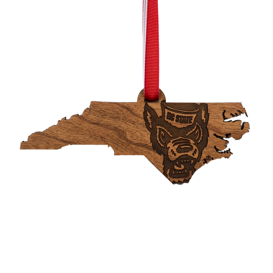 NC State Wolfpack Wood Ornament 