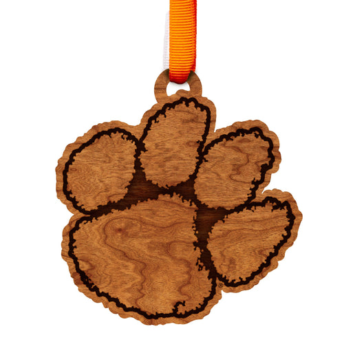 Clemson Tigers Ornament - Tiger Paw Logo Cutout