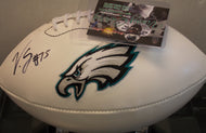 Vinny Curry Philadelphia Eagles Signed Logo Football