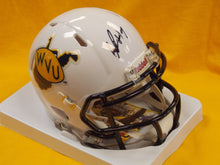 KJ Dillon West Virginia Mountaineers Signed Throwback Mini Football Helmet