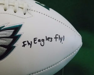 Wendell Smallwood Signed Philadelphia Eagles Logo Football JSA Fly Eagles Fly