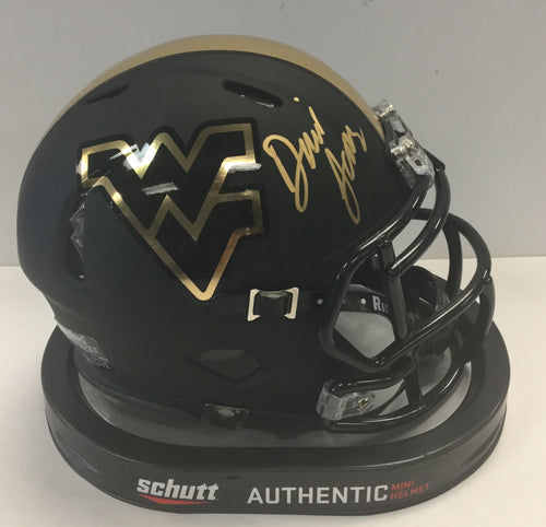 David Long West Virginia Mountaineers Signed Blackout Mini Helmet