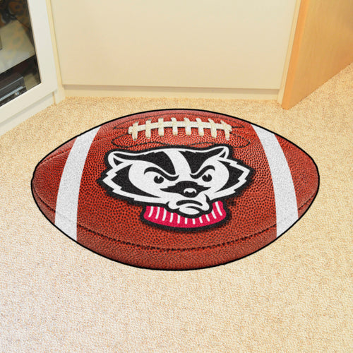 Wisconsin Badgers Bucky Football Rug - 21