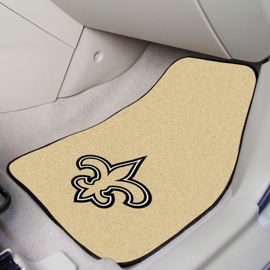 New Orleans Saints  2-piece Carpet Car Mats - 18