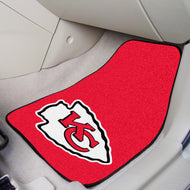 Kansas City Chiefs 2-piece Carpet Car Mats - 18"x27"