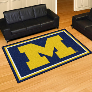 Michigan Wolverines Plush Rug 5'x8'