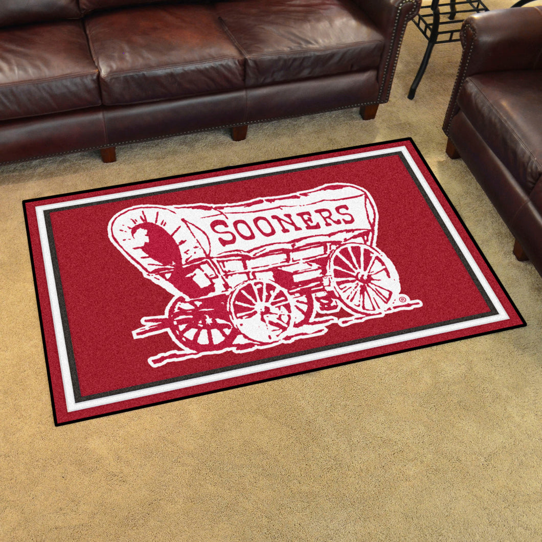 Oklahoma Sooners Schooner Plush Rug 4'x6'