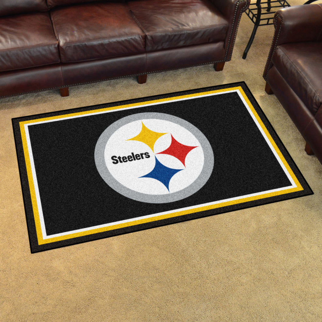 Pittsburgh Steelers Plush Area Rugs -  4'x6'