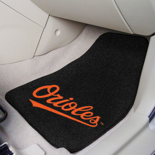 Baltimore Orioles 2-piece Carpet Car Mats - 18