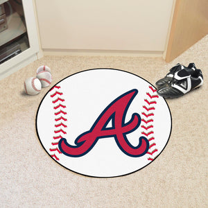Atlanta Braves Baseball Rug - 27"