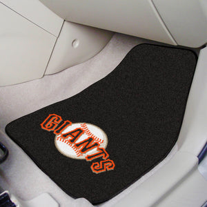 San Francisco Giants 2-piece Carpet Car Mats - 18"x27"