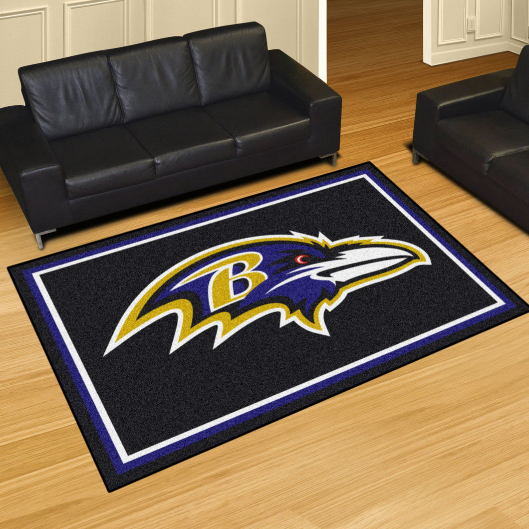 Baltimore Ravens Plush Area Rugs -  5'x8'