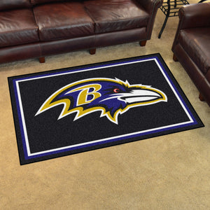 Baltimore Ravens Plush Area Rugs -  4'x6'