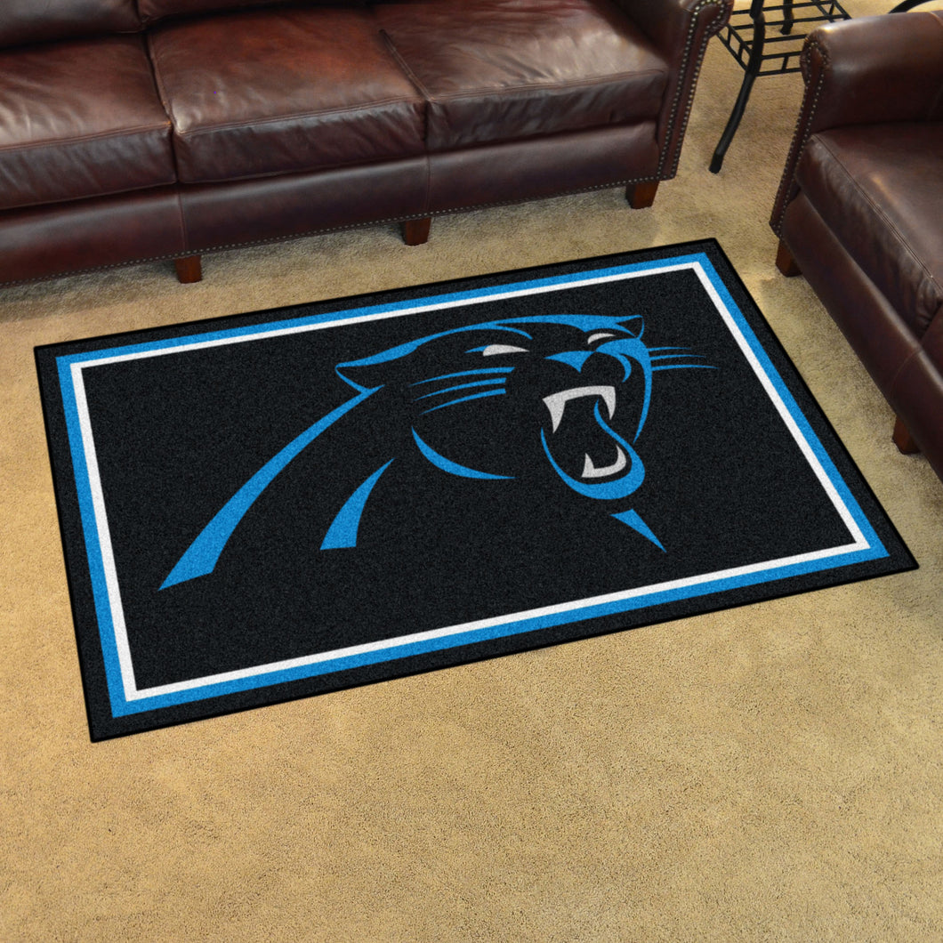 Carolina Panthers Plush Area Rugs -  4'x6'