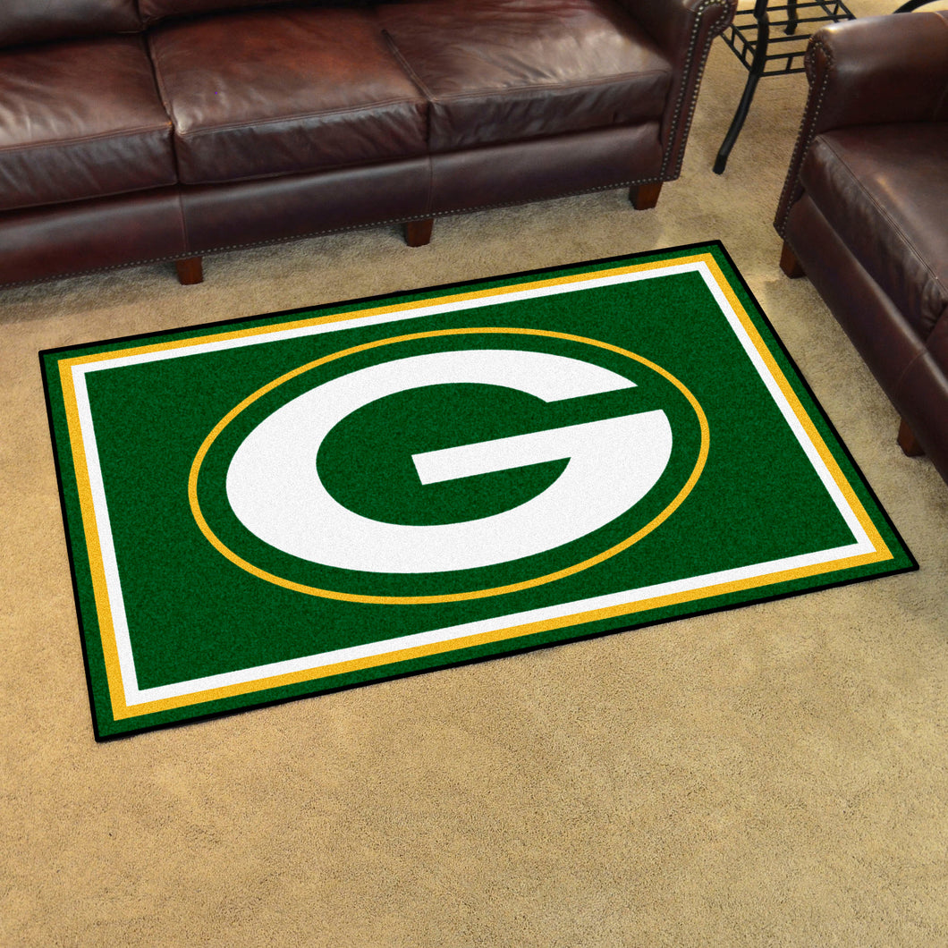 Green Bay Packers Plush Area Rugs -  4'x6'
