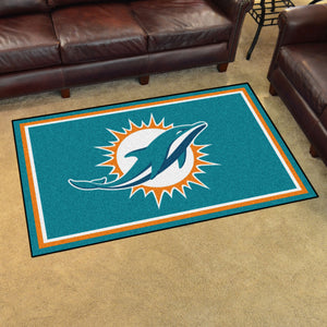 Miami Dolphins Plush Area Rugs -  4'x6'