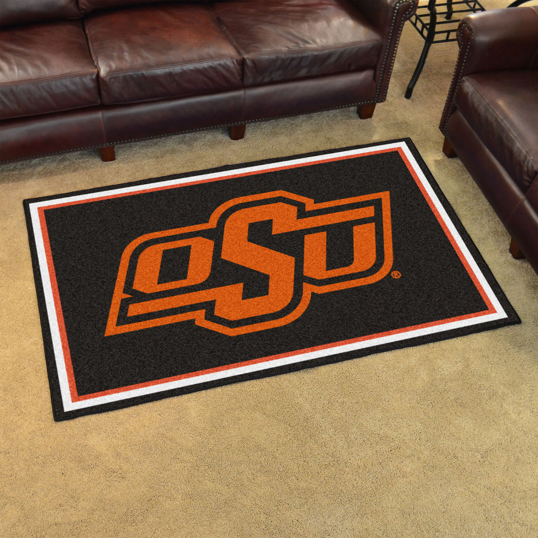Oklahoma State Cowboys Plush Rug 4'x6'