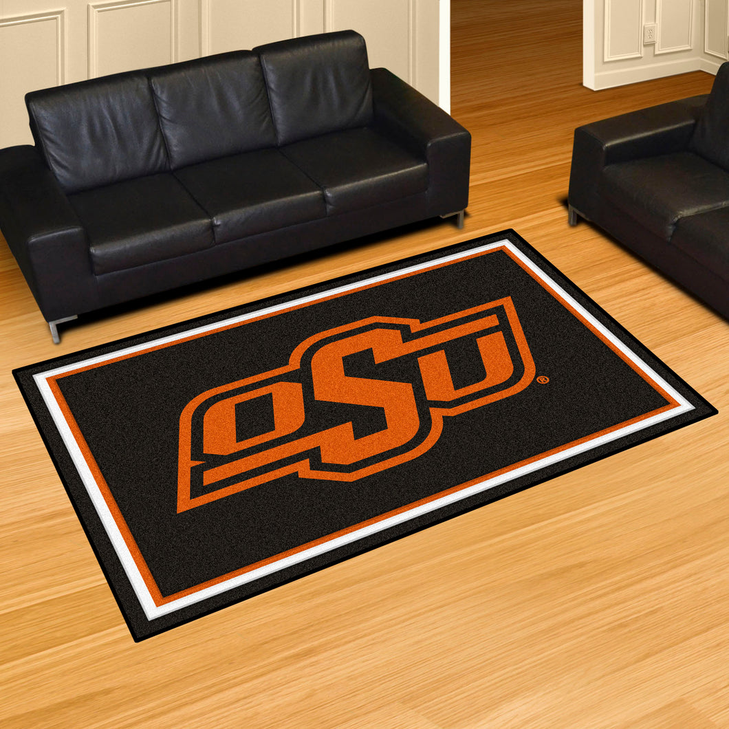 Oklahoma State Cowboys Plush Rug 5'x8'