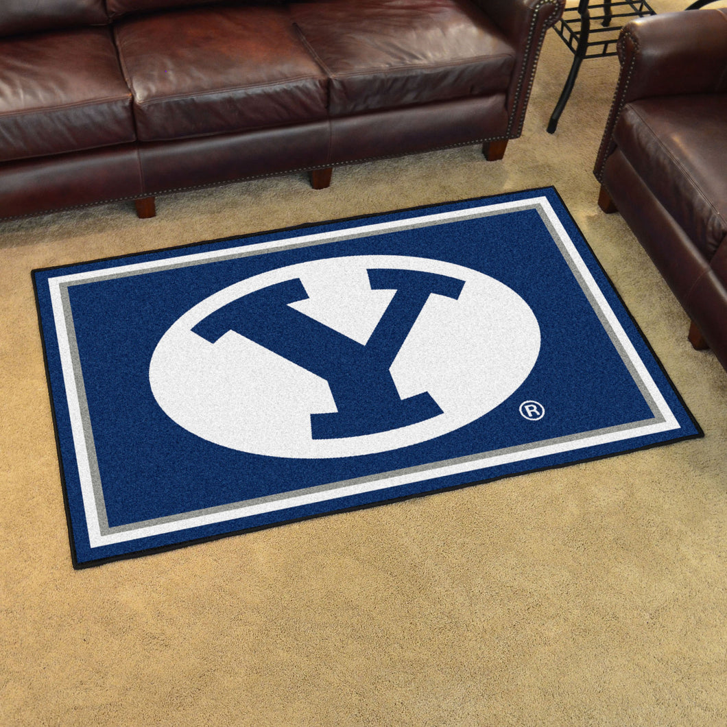 BYU Cougars Plush Rug 4'x6'