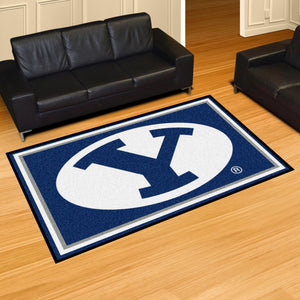 BYU Cougars Plush Rug 5'x8'