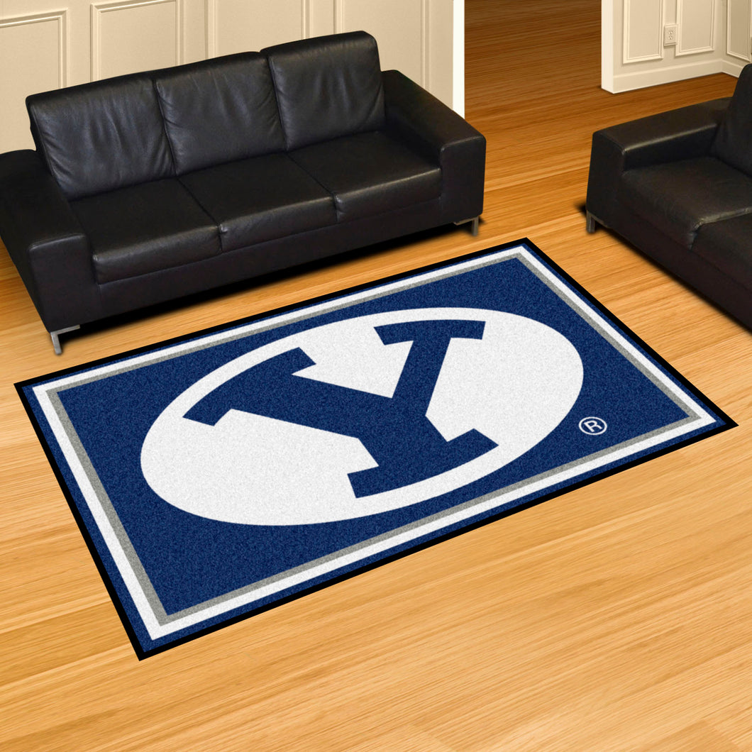 BYU Cougars Plush Rug 5'x8'