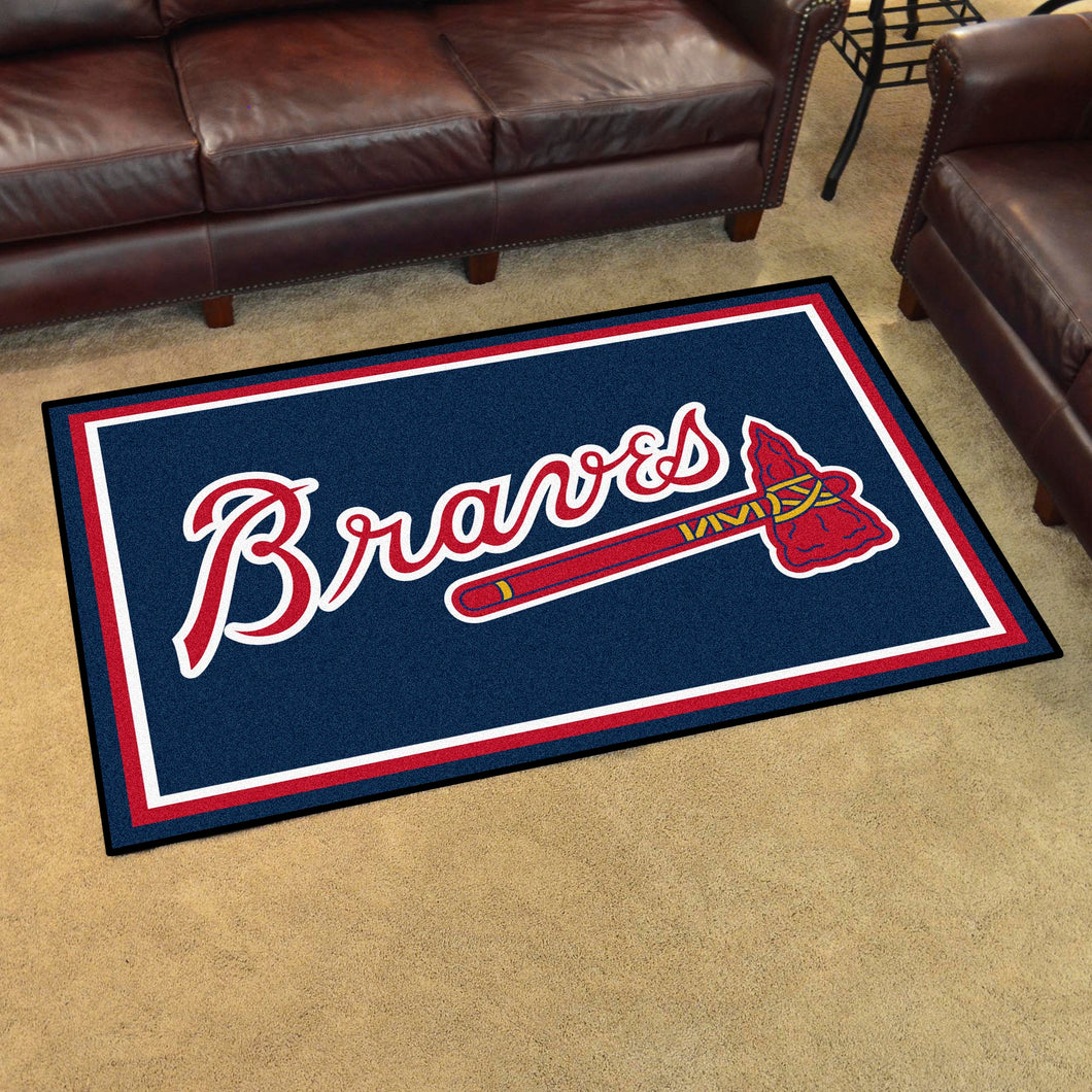 Atlanta Braves Plush Rug - 4'x6'