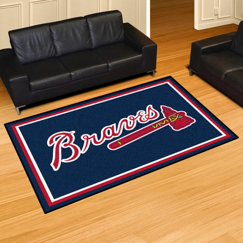 Atlanta Braves Plush  Rug - 5'x8'