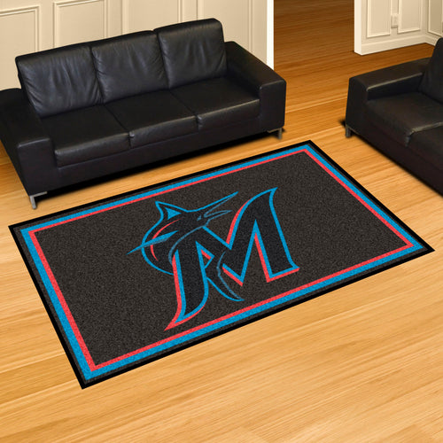 Miami Marlins Plush Rug - 5'x8'