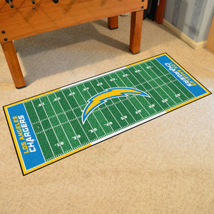 Los Angeles Chargers Football Field Runner - 30"x72"